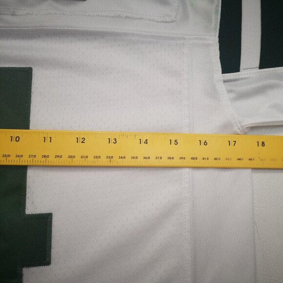 NFL Reebok Youth's Size Medium NY Jets #4 Favre White & Green V-neck Jersey - Picture 9 of 13